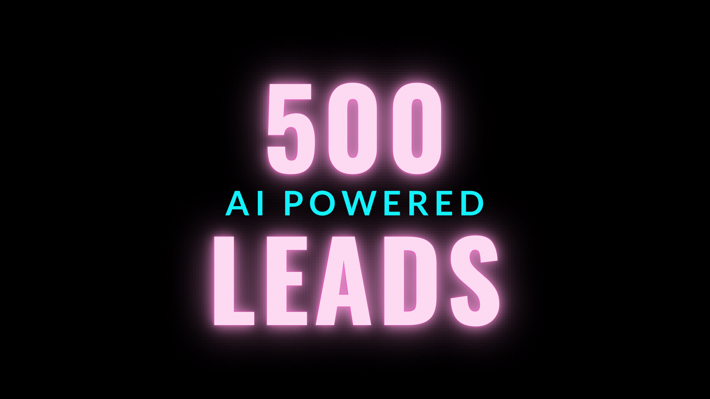 500 LEADS (AI Powered w/Email Marketing)