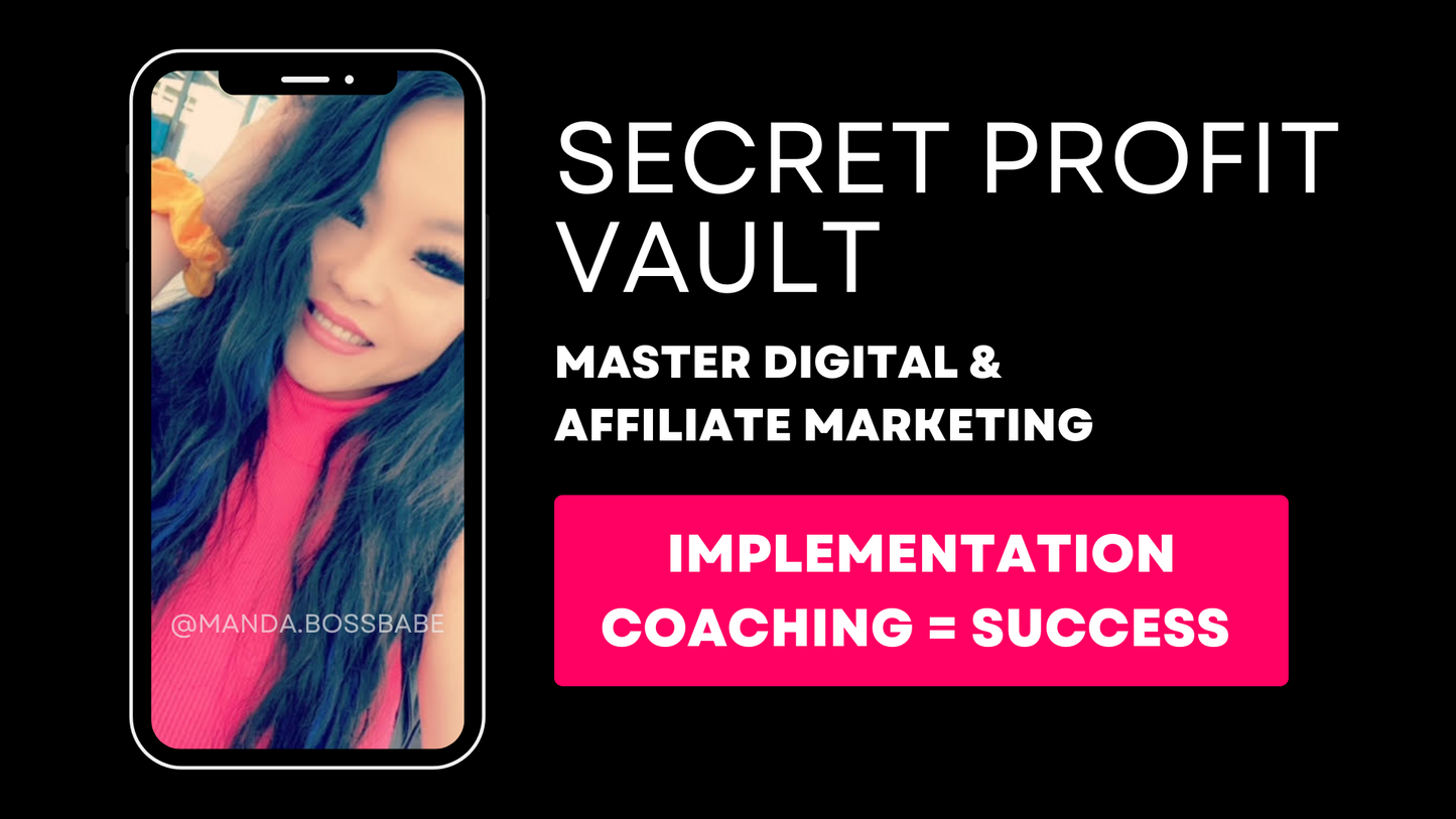 Payment Plan - Secret Profit Vault - Implementation Coaching